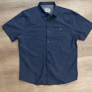 Flag and anthem Dark Blue Casual Button Down Shirt
